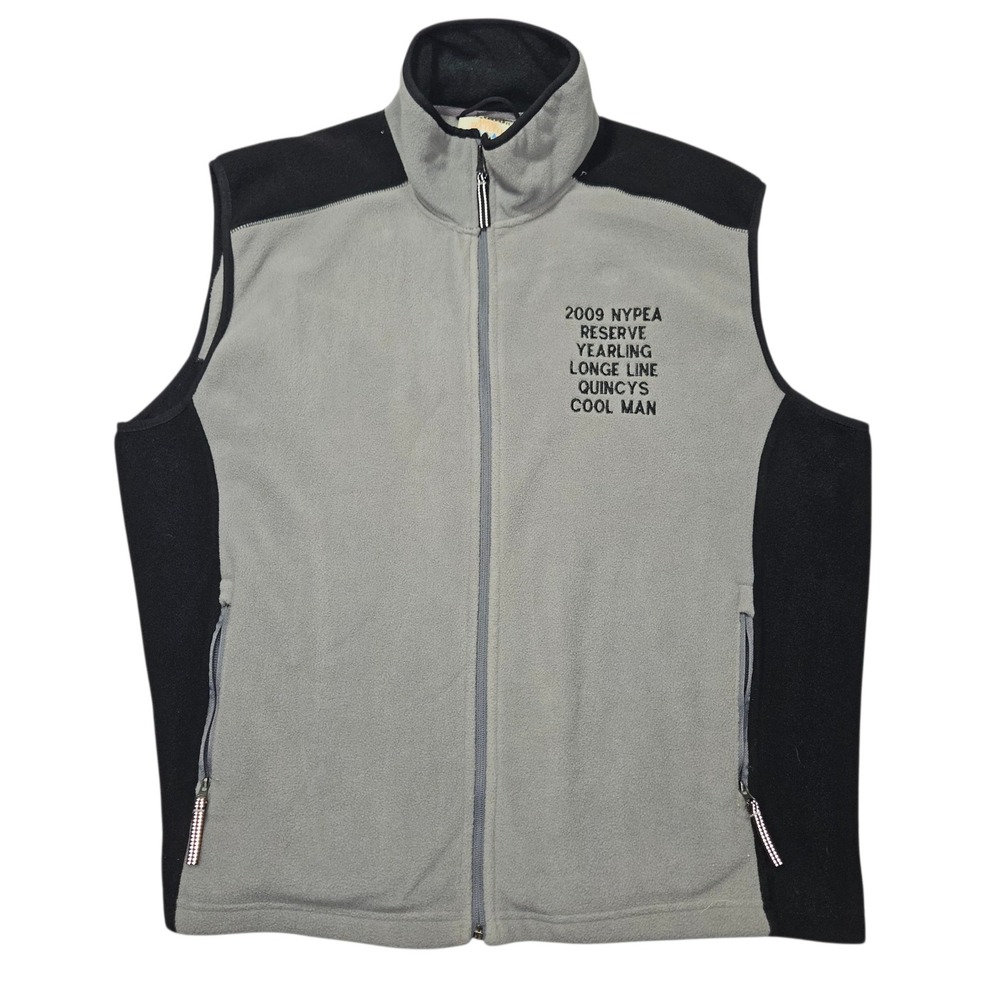 10,000ft Above Sea Level VTG 2009 NYPEA Fleece Vest Gray/Black Sz XL